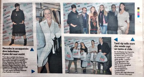 Il Giorno 18/10/2016 Fashion Charity Event at Kilo Fashion Via Dante Milano with players of Basketartisti