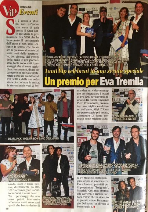 Vip #879 2 Dic 2016 Premio Eva 3000 Foto www.gabrieleardemagni.com