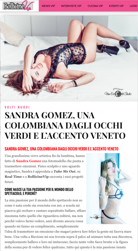 http://www.bollicinevip.com/sandra-gomez-una-colombiana-dagli-occhi-verdi-e-laccento-veneto/